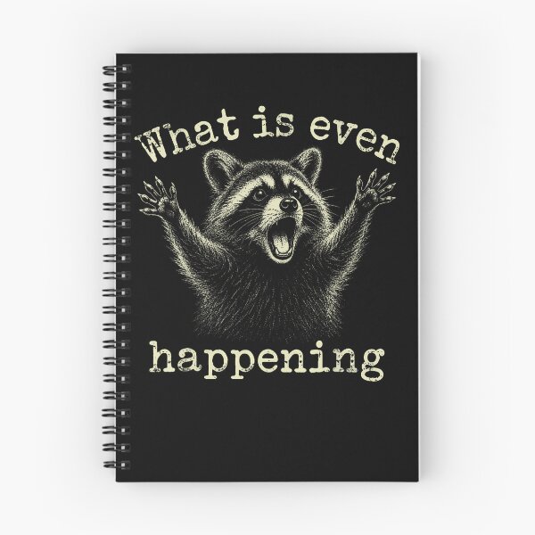 Item preview, Funny Raccoon Vintage What Is Even Happening Meme Animal designed and sold by OddityVault.
