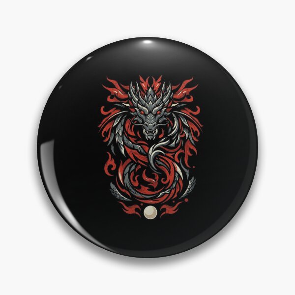 Item preview, Red and Black Eastern Dragon Tribal Fantasy Design designed and sold by Ostericaimusa.