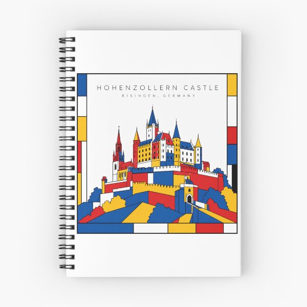 Item preview, Hohenzollern Castle Germany Mondrian Style 3D Poster designed and sold by CMYKStudio.