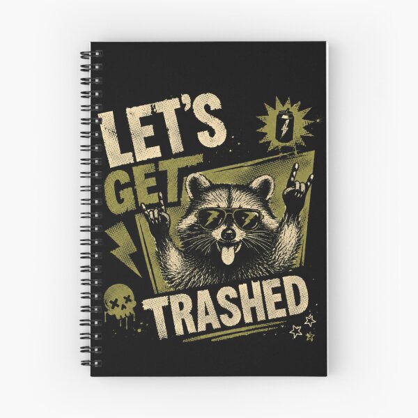 Item preview, Let's Get Trashed Raccoon Party Animal Humor designed and sold by RetroMini2026.