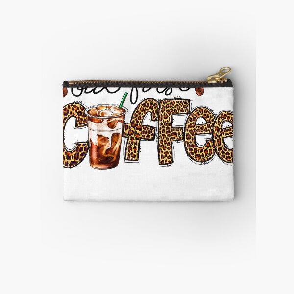 Item preview, But First Coffee Leopard Caffeine Drinker Iced Coffee Latte T-Shirt designed and sold by VibeCrafteria.