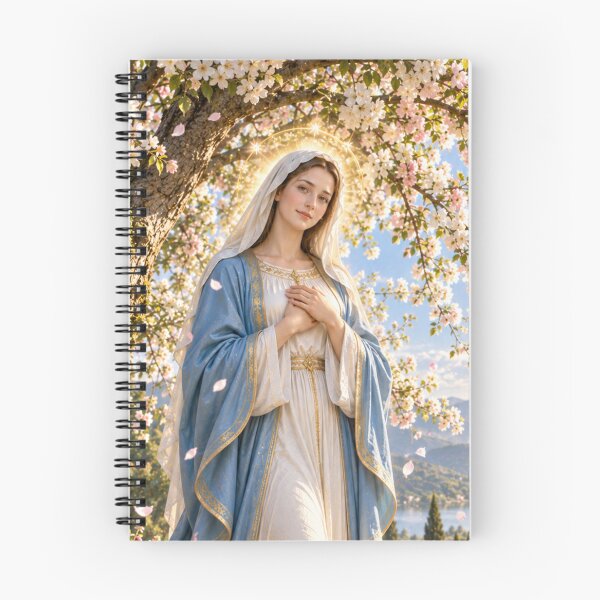 Item preview, Virgin Mary Spring Blossom Catholic Christian Gift designed and sold by LTcatholics.