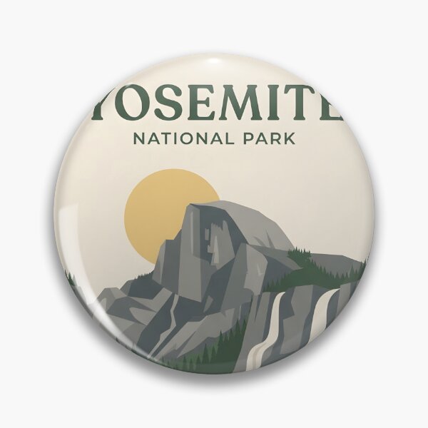 Item preview, Yosemite National Park Vintage Travel Poster - Minimalist Half Dome Art Print designed and sold by DuckOddity.