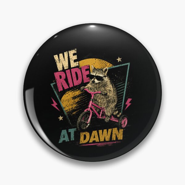 Item preview, We Ride At Dawn Raccoon Funny Animal Lover Rider designed and sold by RetroMini2026.