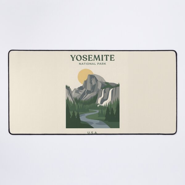 Item preview, Yosemite National Park Vintage Travel Poster - Minimalist Half Dome Art Print designed and sold by DuckOddity.