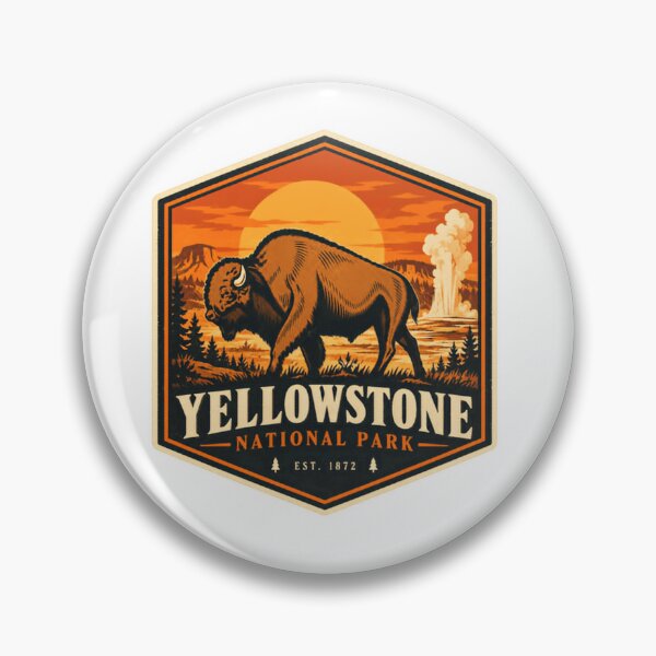 Item preview, Yellowstone National Park Est. 1872 Bison Wildlife Travel Souvenir designed and sold by Simsimah26Parks.