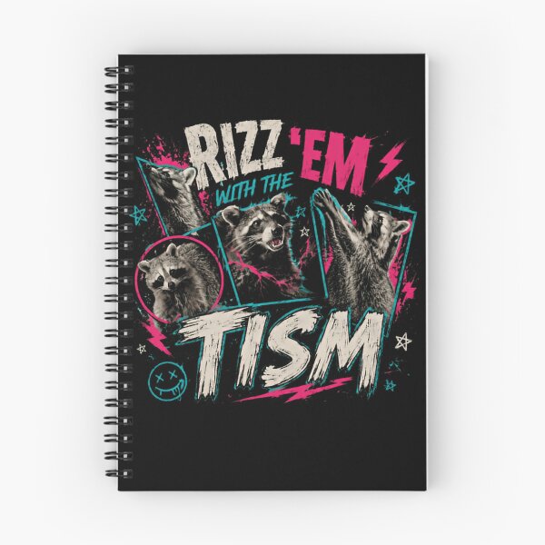 Item preview, Rizz 'Em With The Tism Neurodivergent Autistic Raccoon Meme designed and sold by JonesFlora2025.
