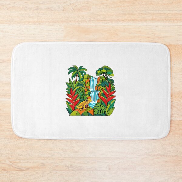 Item preview, Tropical Frog Waterfall Rainforest Jungle Nature Wildlife designed and sold by Star3NowForMe.
