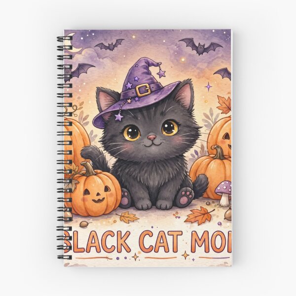 Item preview, Black Cat Mom Shirt – Cute Witch Hat Kitty Halloween Tee designed and sold by KERK Art and Design.