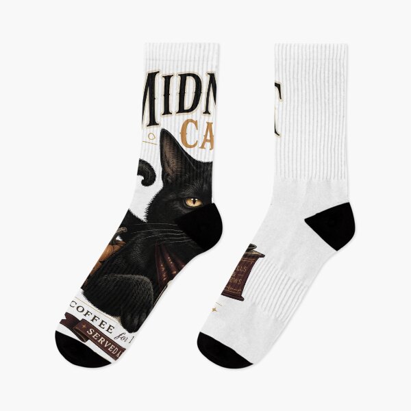 Item preview, Midnight Cafe Cat Vintage Halloween Label Halloween designed and sold by RoyesButler.