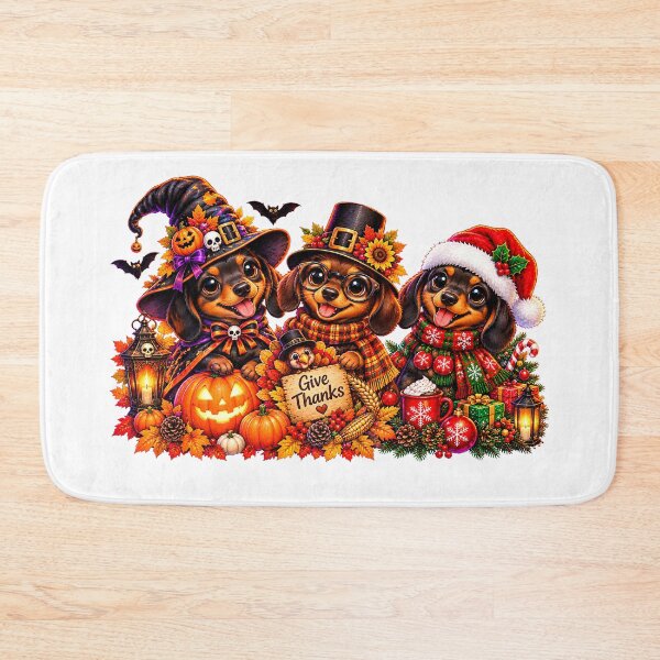 Item preview, Cute Halloween Thanksgiving Christmas Dogs Holiday designed and sold by QuiteOrbit.