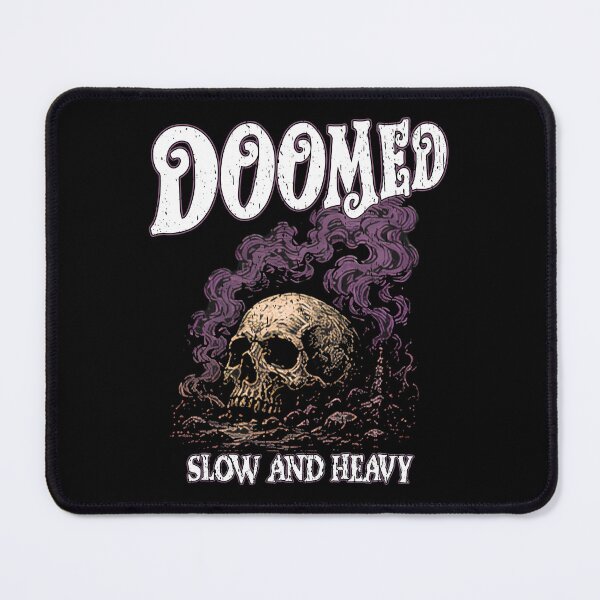 Item preview, Doomed Slow And Heavy Doom Metal Skull designed and sold by Jt41.