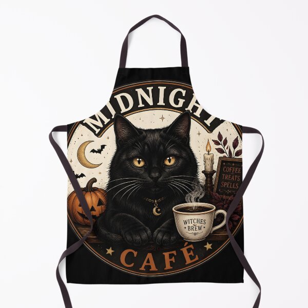 Item preview, Midnight Cafe Cat Gothic Storybook Poster Halloween designed and sold by RoyesButler.