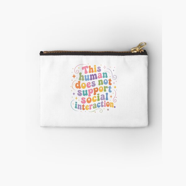 Item preview, This Human Does Not Support Social Interaction Introvert Anti Social Solitude designed and sold by SkeletonsDanger.