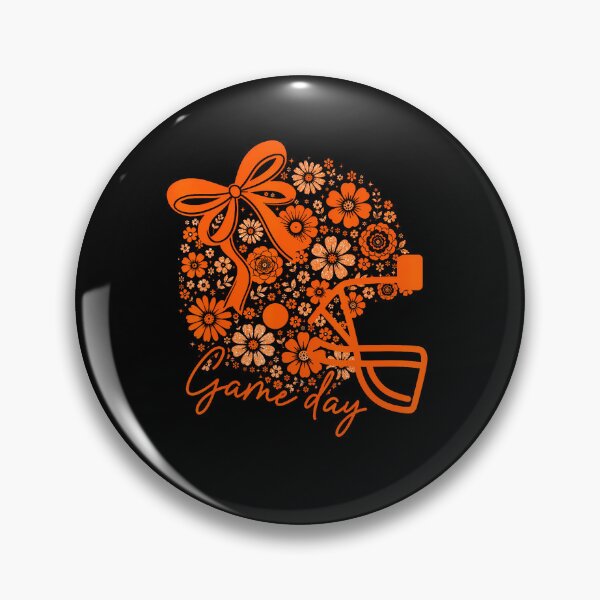 Item preview, Floral Football Game Day Girly Touchdown Team Spirit Orange designed and sold by OddityVault.