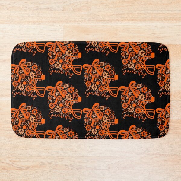 Item preview, Floral Football Game Day Girly Touchdown Team Spirit Orange designed and sold by OddityVault.