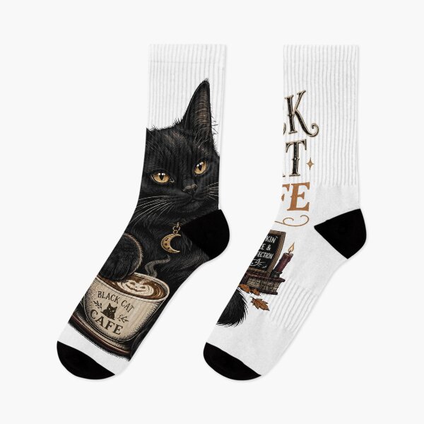 Item preview, Cozy Black Cat Cafe Gothic Storybook Poster Halloween designed and sold by RoyesButler.