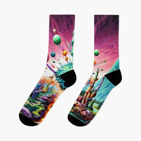 Item preview, Alien Surreal Cosmic Fantasy World in Vibrant Colors designed and sold by DEC02.