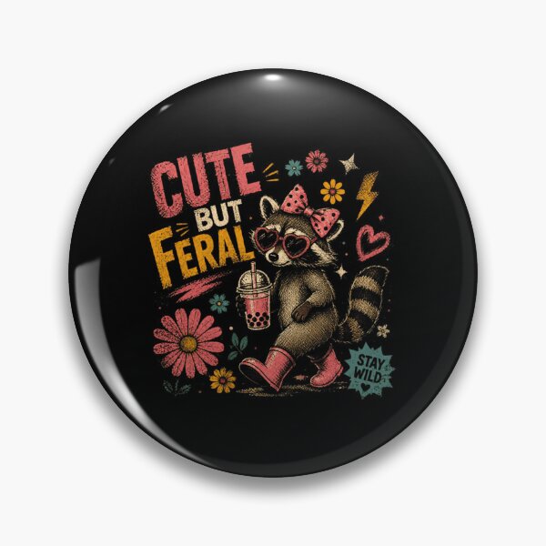 Item preview, Cute But Feral Raccoon Wild Animal Bubble Tea designed and sold by RetroMini2026.