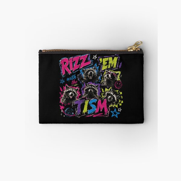 Item preview, Rizz 'Em With The Tism Raccoon Meme Neurodivergent designed and sold by JonesFlora2025.
