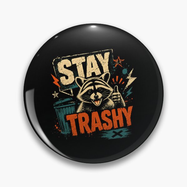 Item preview, Stay Trashy Raccoon Lover Funny Animal Humor designed and sold by RetroMini2026.