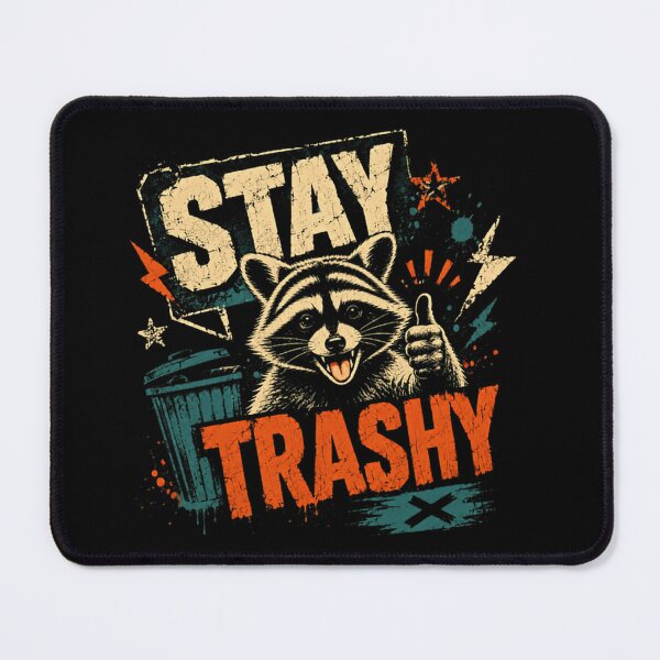 Item preview, Stay Trashy Raccoon Lover Funny Animal Humor designed and sold by RetroMini2026.