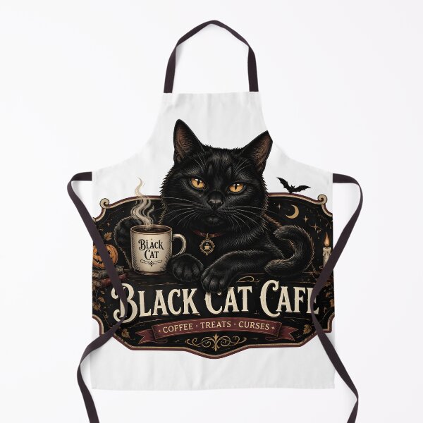 Item preview, Haunted Cafe Cat Gothic Storybook Poster Halloween designed and sold by RoyesButler.