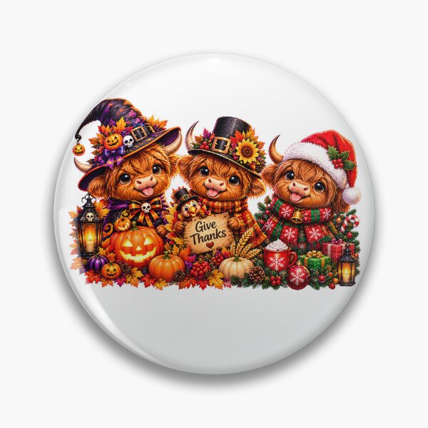 Item preview, Funny Halloween Thanksgiving Christmas Cows Holiday designed and sold by QuiteOrbit.