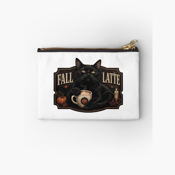 Item preview, Autumn Latte Cat Vintage Halloween Label Halloween designed and sold by RoyesButler.