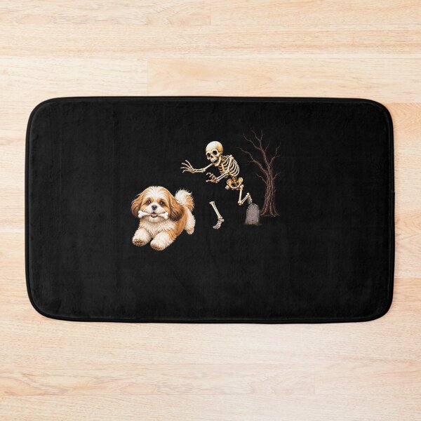 Item preview, Funny Shih Tzu Skeleton And Halloween designed and sold by Pider-Vampire.