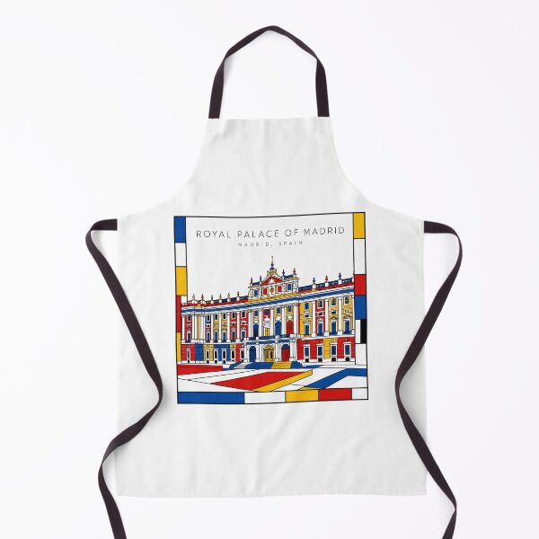 Item preview, Royal Palace of Madrid Spain Mondrian Style 3D Poster designed and sold by CMYKStudio.