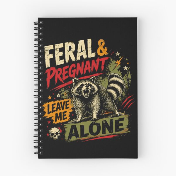 Item preview, Feral & Pregnant Leave Me Alone Raccoon Pregnancy Expecting Mother designed and sold by JonesFlora2025.