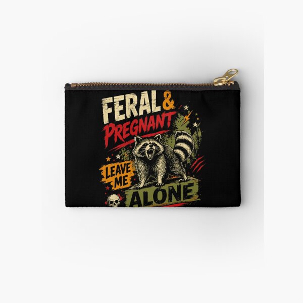 Item preview, Feral & Pregnant Leave Me Alone Raccoon Pregnancy Expecting Mother designed and sold by JonesFlora2025.