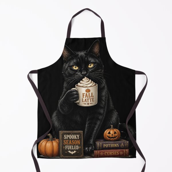 Item preview, Autumn Latte Cat Gothic Storybook Poster Halloween designed and sold by RoyesButler.