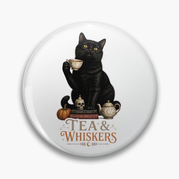 Item preview, Tea & Whiskers Vintage Halloween Label Halloween designed and sold by RoyesButler.