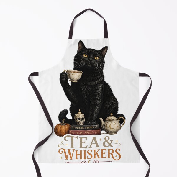 Item preview, Tea & Whiskers Vintage Halloween Label Halloween designed and sold by RoyesButler.