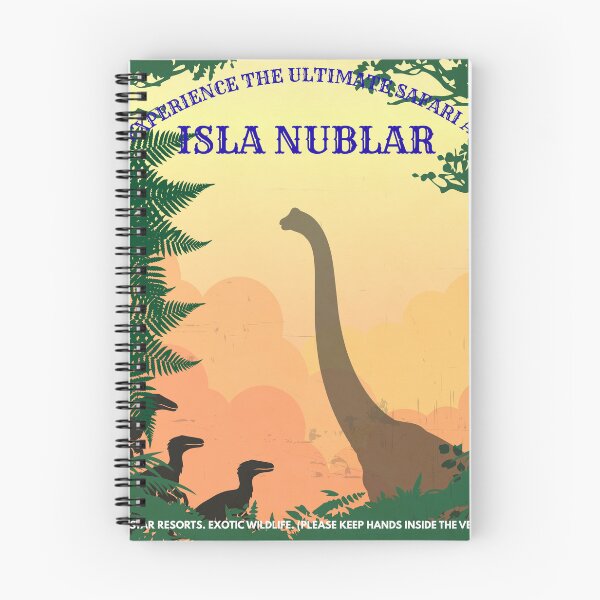 Item preview, Visit Isla Nublar Vintage Safari Travel Poster Dinosaur Parody designed and sold by Mircea786.