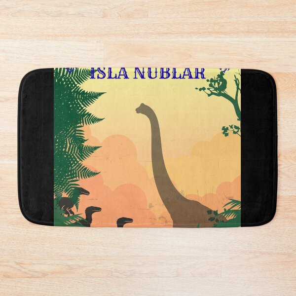 Item preview, Visit Isla Nublar Vintage Safari Travel Poster Dinosaur Parody designed and sold by Mircea786.