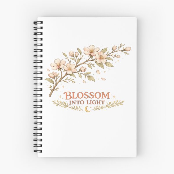 Item preview, Blossom Into Light Cherry Blossom Moon Floral Botanical Art Design designed and sold by inkoutninja.