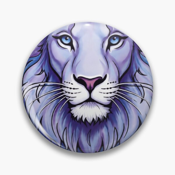 Item preview, Purple Blue Mane Lion Detailed Illustration designed and sold by planetazul3.