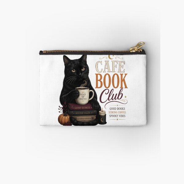 Item preview, Cafe Book Club Cat Vintage Halloween Label Halloween designed and sold by RoyesButler.