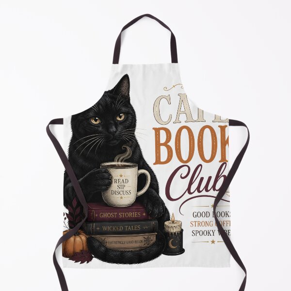 Item preview, Cafe Book Club Cat Vintage Halloween Label Halloween designed and sold by RoyesButler.
