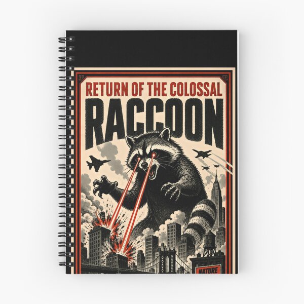 Item preview, Return Of The Colossal Raccoon Nature Strikes Back Kaiju Monster Movie Fan designed and sold by RetroMini2026.