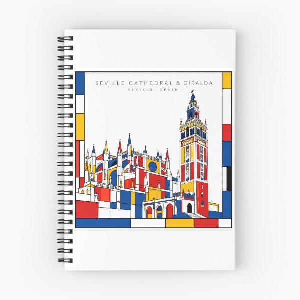 Item preview, Seville Cathedral Giralda Spain Mondrian Style 3D Poster designed and sold by CMYKStudio.