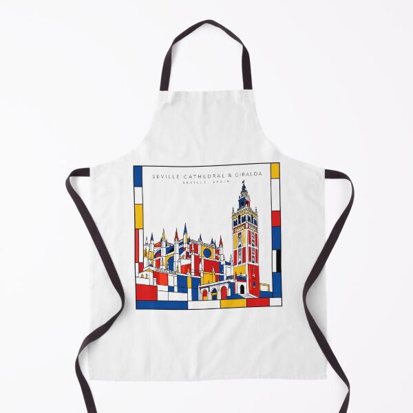 Item preview, Seville Cathedral Giralda Spain Mondrian Style 3D Poster designed and sold by CMYKStudio.