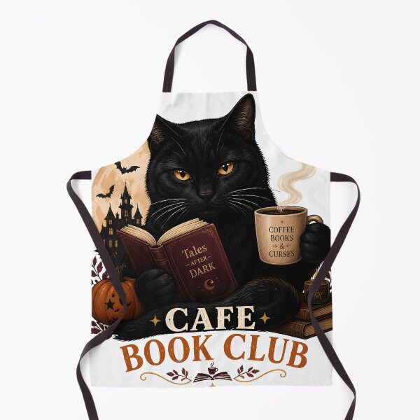 Item preview, Cafe Book Club Cat Gothic Storybook Poster Halloween designed and sold by RoyesButler.