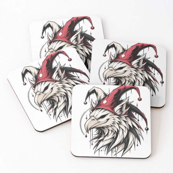 Item preview, Grinning griffin wearing a jester's cap designed and sold by Jester-Store.