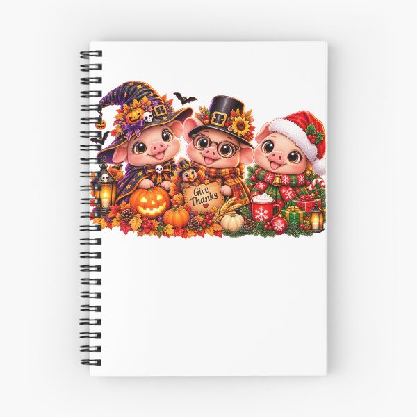 Item preview, Halloween Thanksgiving Christmas Holiday Pigs Spooky designed and sold by QuiteOrbit.