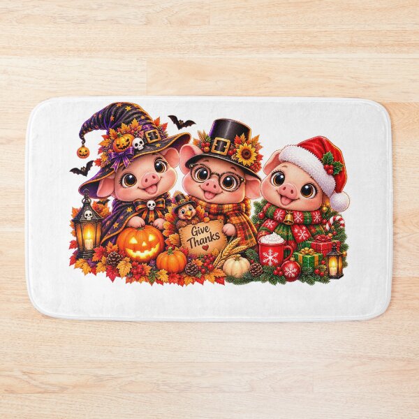 Item preview, Halloween Thanksgiving Christmas Holiday Pigs Spooky designed and sold by QuiteOrbit.