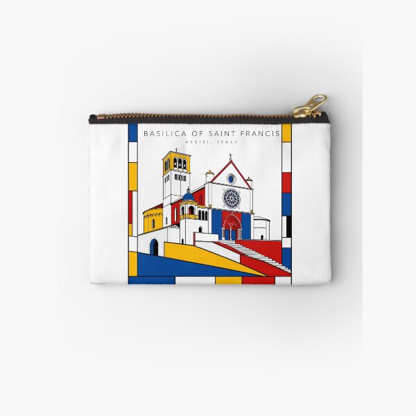 Item preview, Basilica of Saint Francis Assisi Italy Mondrian Style 3D Poster designed and sold by CMYKStudio.